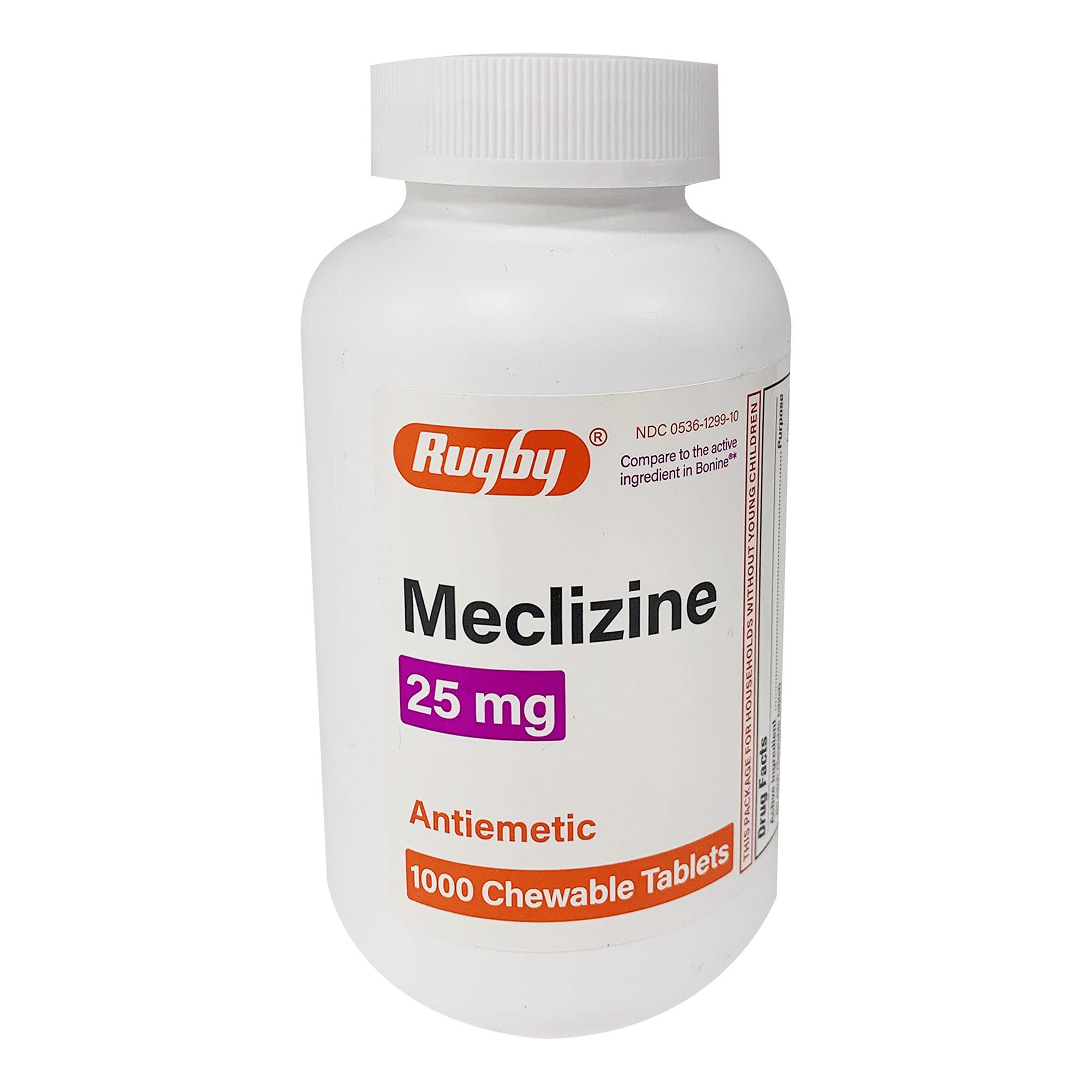 Major Pharmaceuticals MECLIZINE HCL, TAB CHEW 25MG (1000/BT)