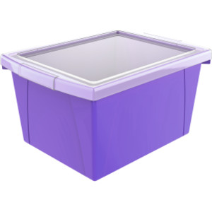 4 Gallon Storage Bin with Lid, Purple
