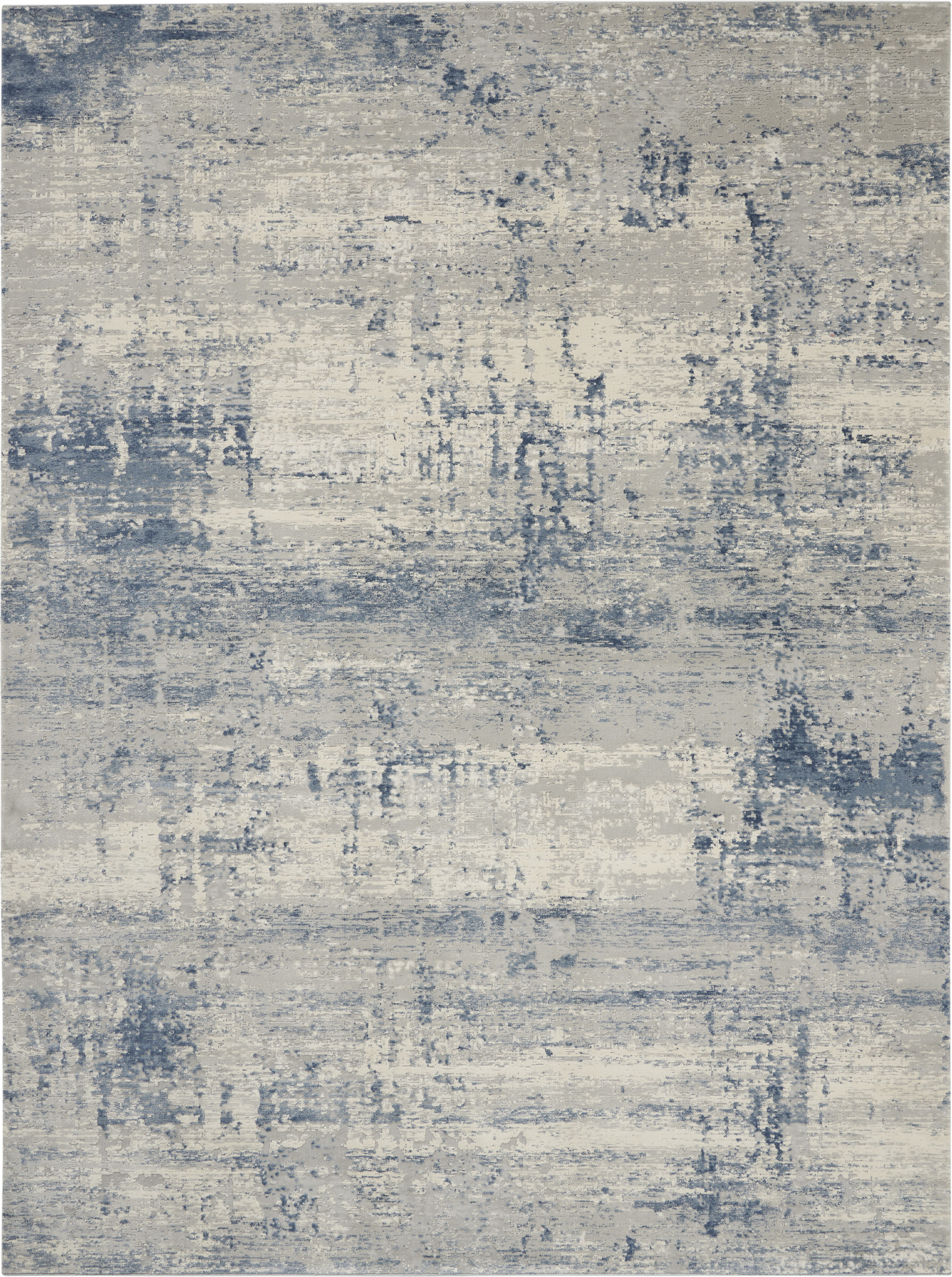 Nourison Rustic Textures 7'10" x 10'6" Ivory Blue Modern Indoor Rug