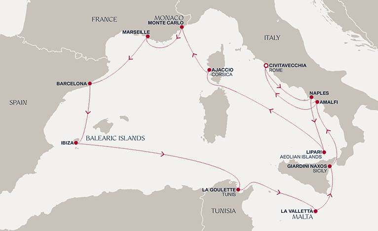 Itinerary map