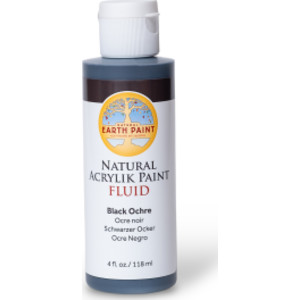 Natural Fluid Acrylik Paint, 4 oz, Black Ochre