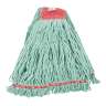 Rubbermaid Commercial, Web Foot, Blend Looped-End Wet Mop Head with 5" Headband, 24 oz, Green