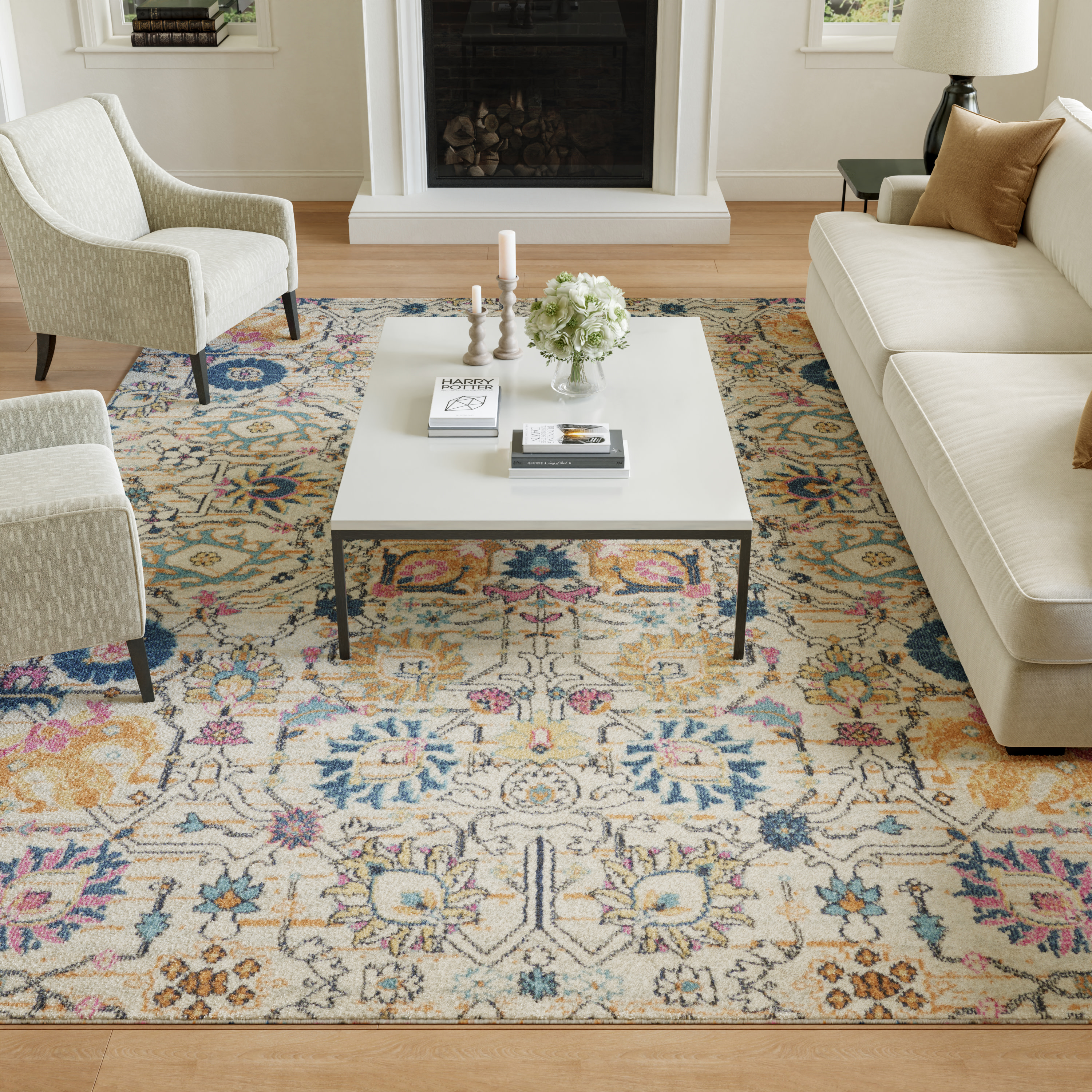 Nourison Passion 8' x 10' Ivory Multicolor Bohemian Indoor Rug
