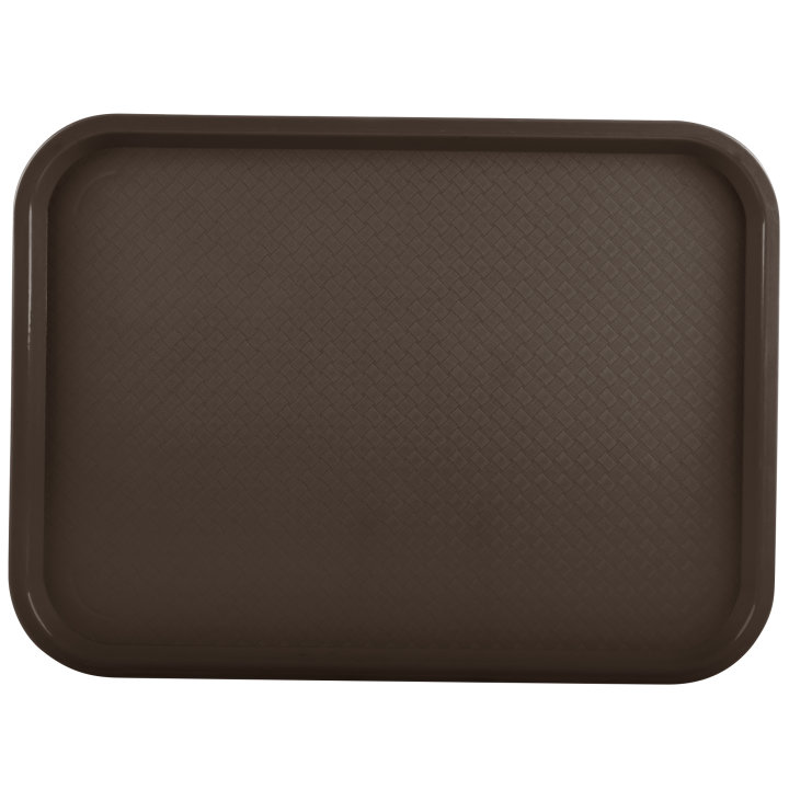 12" x 16" polypropylene fast-food tray in brown