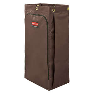 Rubbermaid Commercial, 34 Gal Vinyl Bag for High-Capacity Janitorial Cleaning Carts, Brown