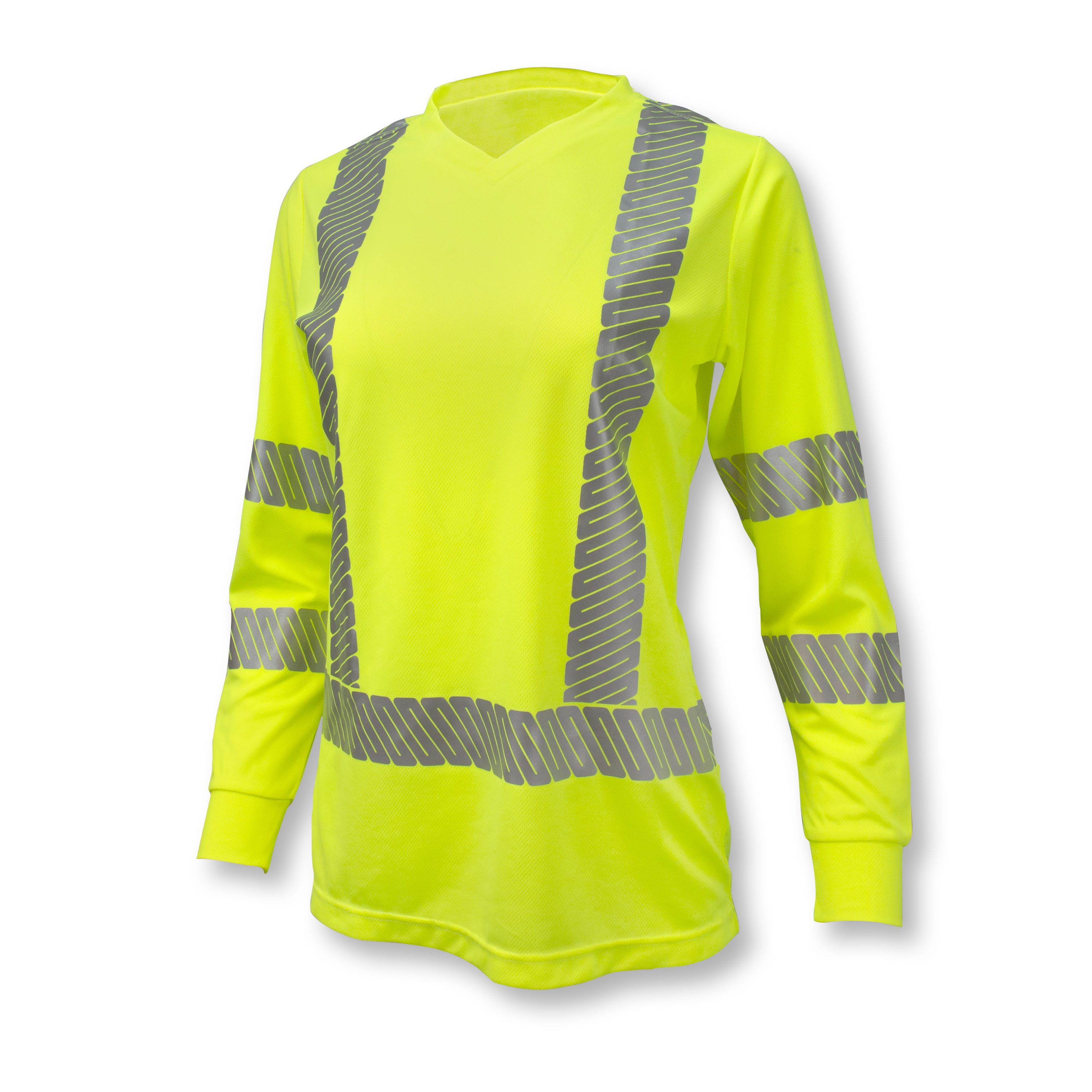 Radians ST21W Class 3 High Visibility Women's Long Sleeve Safety T-Shirt with Max-Dri™