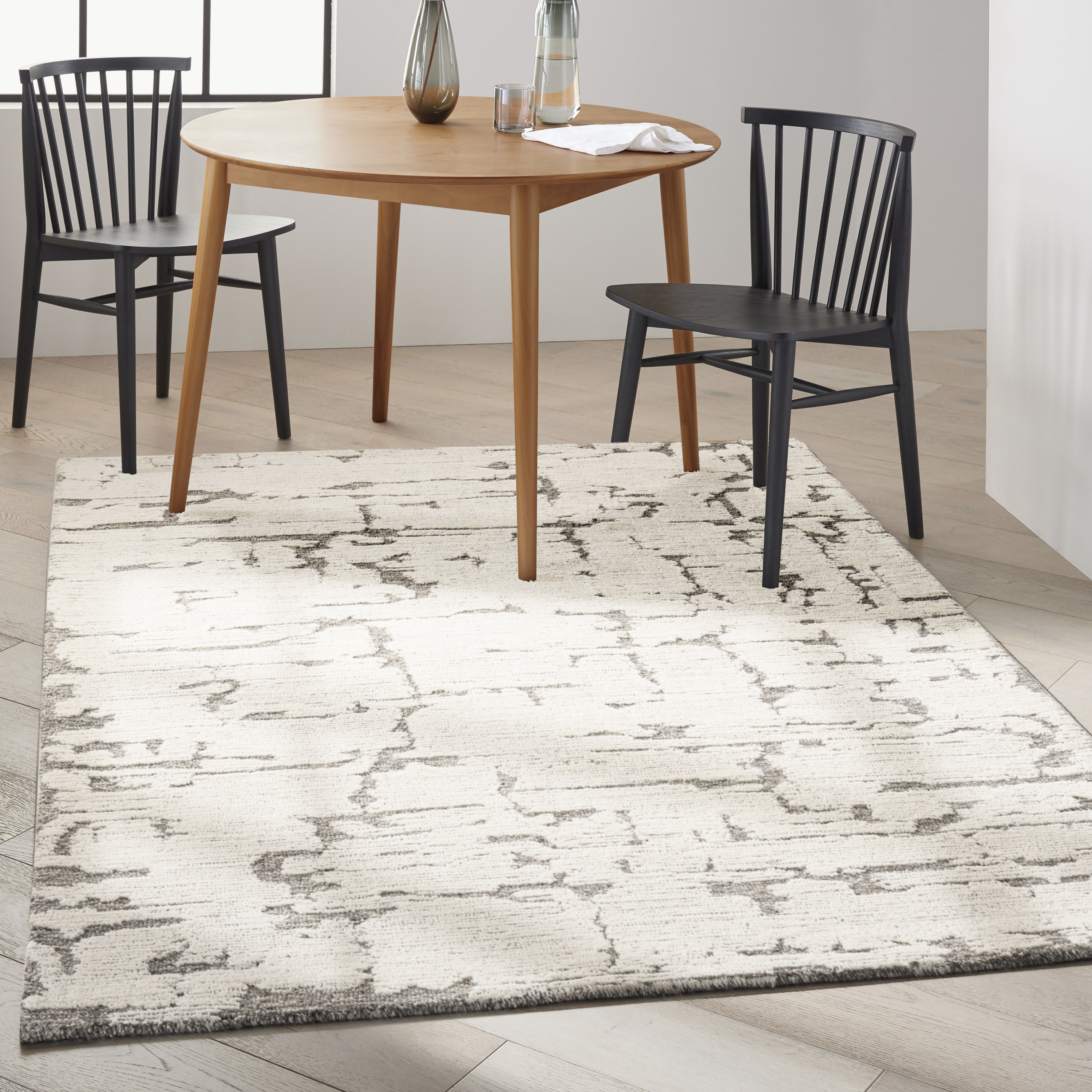 Calvin Klein CK009 Sculptural 5'3" x 7'3" Grey Modern Indoor Rug