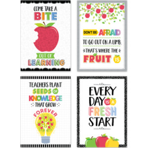 Apple Time Inspire U 4-Poster Pack, 13-3/8" x 19"