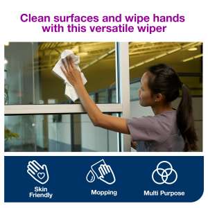 SCA430151, Tork, 12.50"x13.00", Paper, General Purpose Wipers, White
