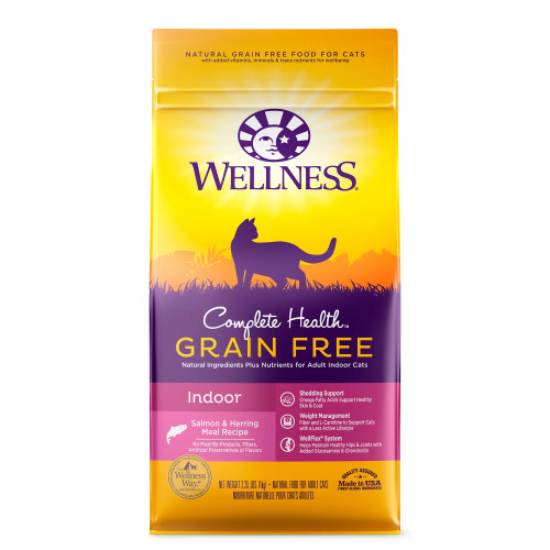 Wellness Complete Health Grain Free Salmon & Herring Indoor Front packaging
