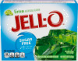 Jell-O Lime Sugar Free Gelatin Dessert, 0.6 oz Box image