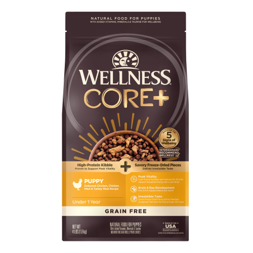 Wellness CORE+  Puppy Chicken & Turkey Recipe Front packaging