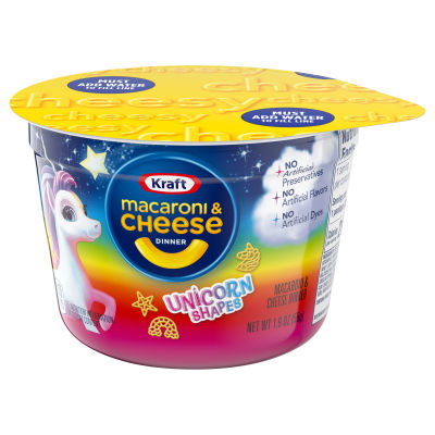 Kraft Macaroni & Cheese Dinner Unicorn Shapes, 1.9 oz Cup