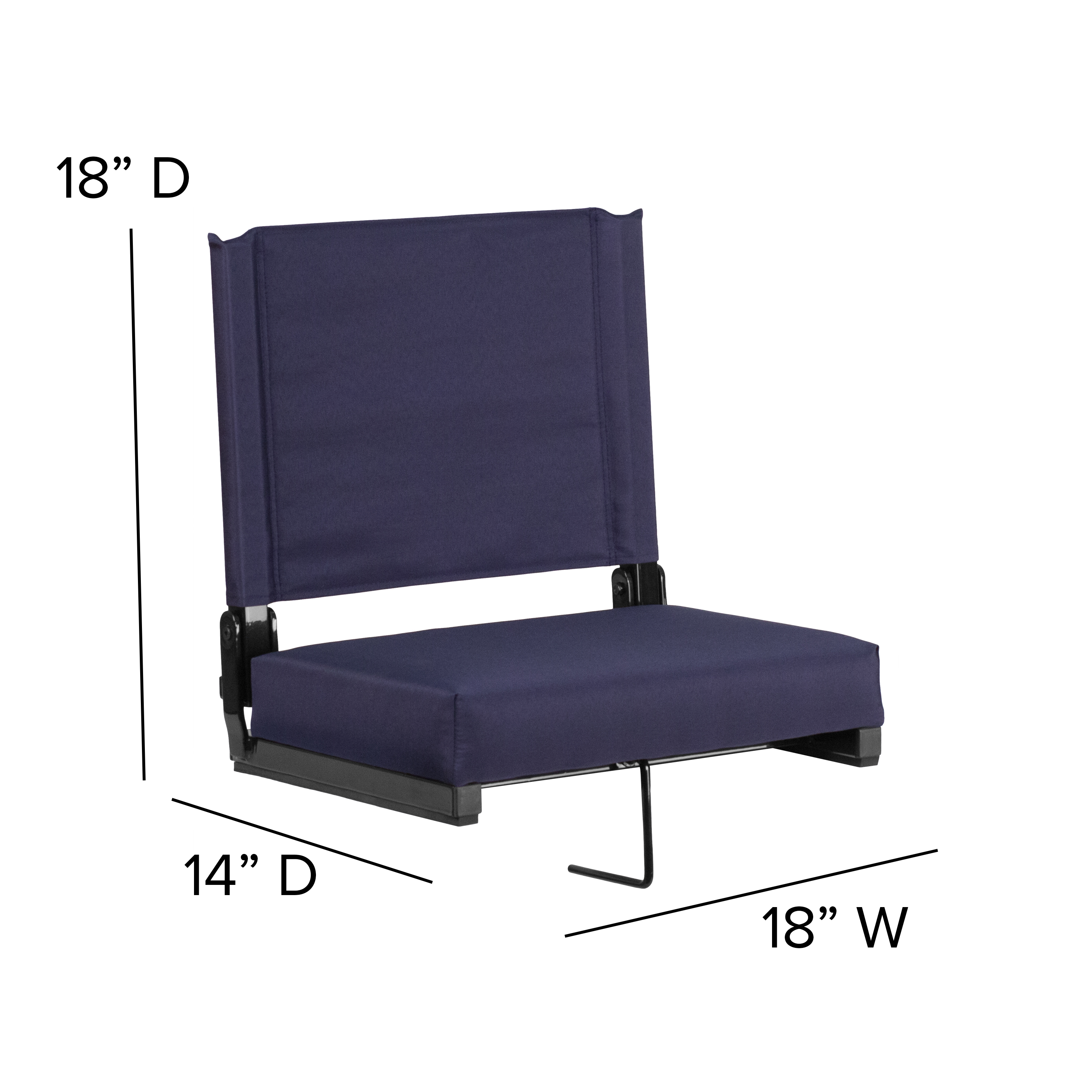 Juego de 2.500 lb. Silla de estadio ligera clasificada con asiento ultra acolchado, azul marino... - Imagen 24 de 175