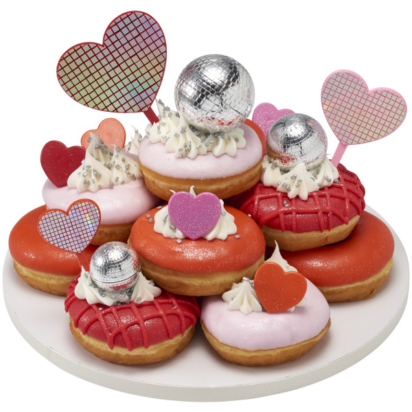 Shimmer Hearts Cupcake Rings