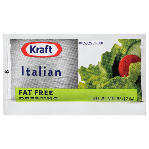 KRAFT Single Serve Fat-Free Italian Salad Dressing, 0.44 oz. Packets (Pack of 200)