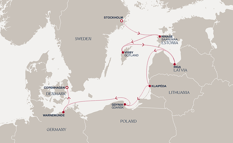 Itinerary map