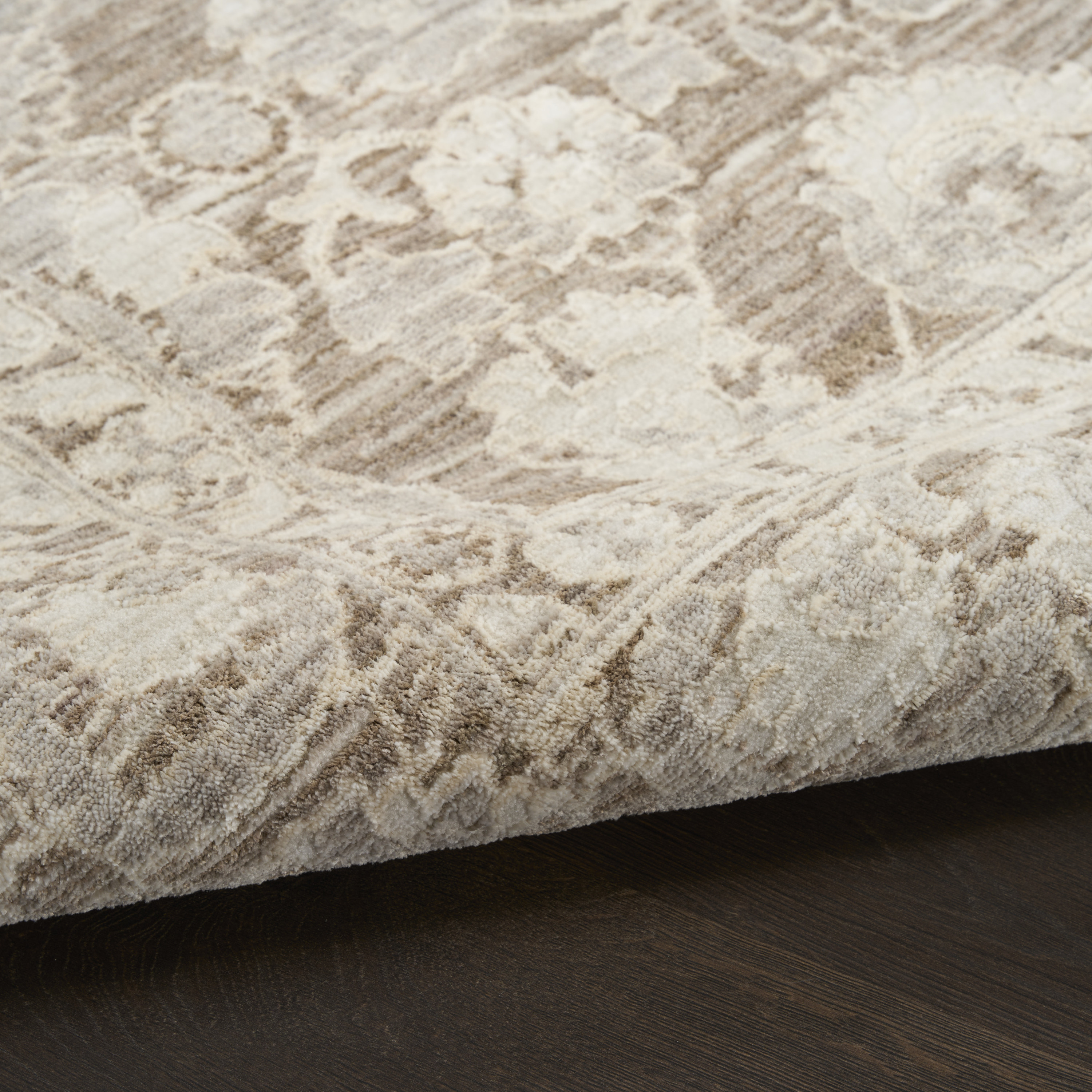 Nourison Shadows 6' x 9' Ivory Mocha Vintage Indoor Rug