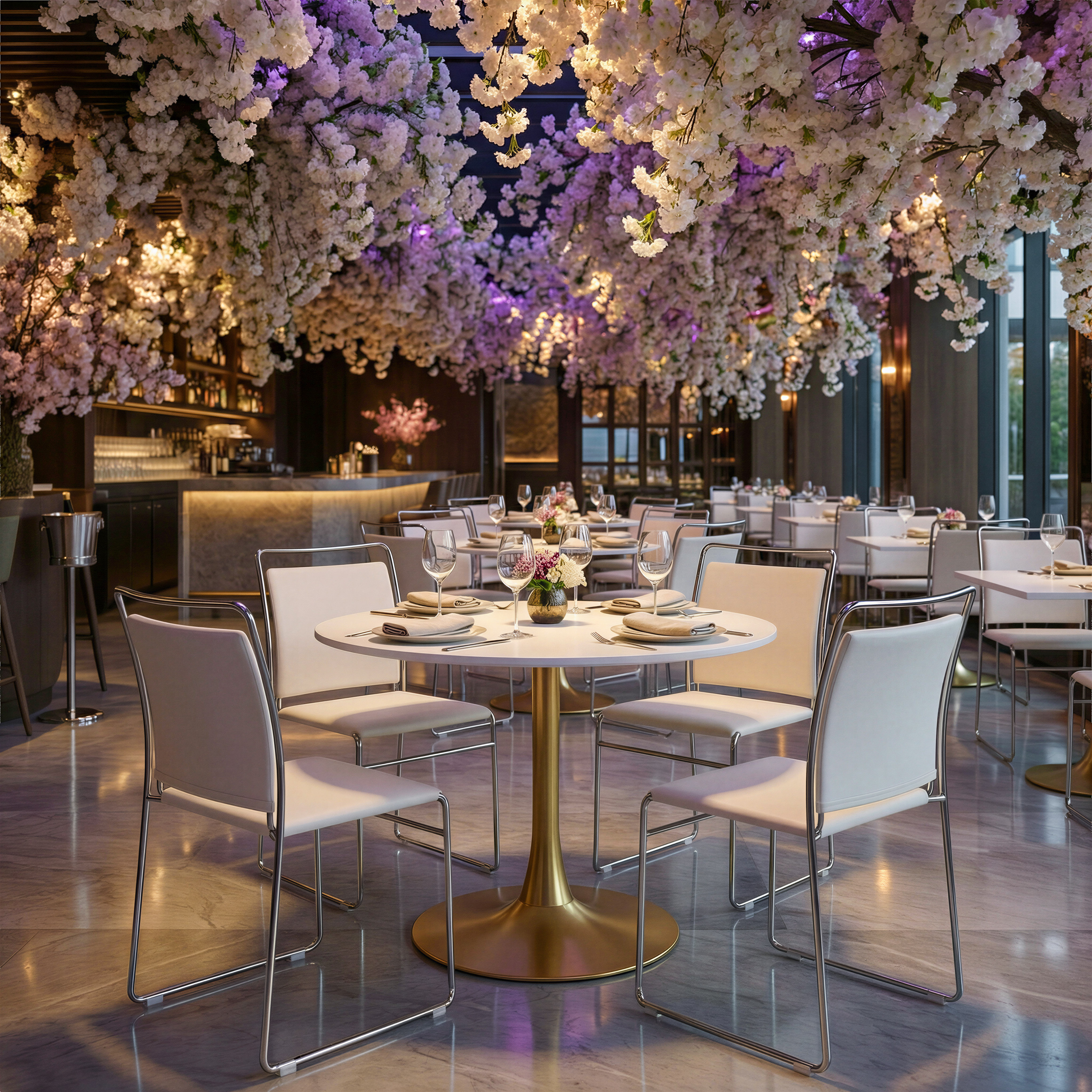 Opus Dining Table White & Gold product image