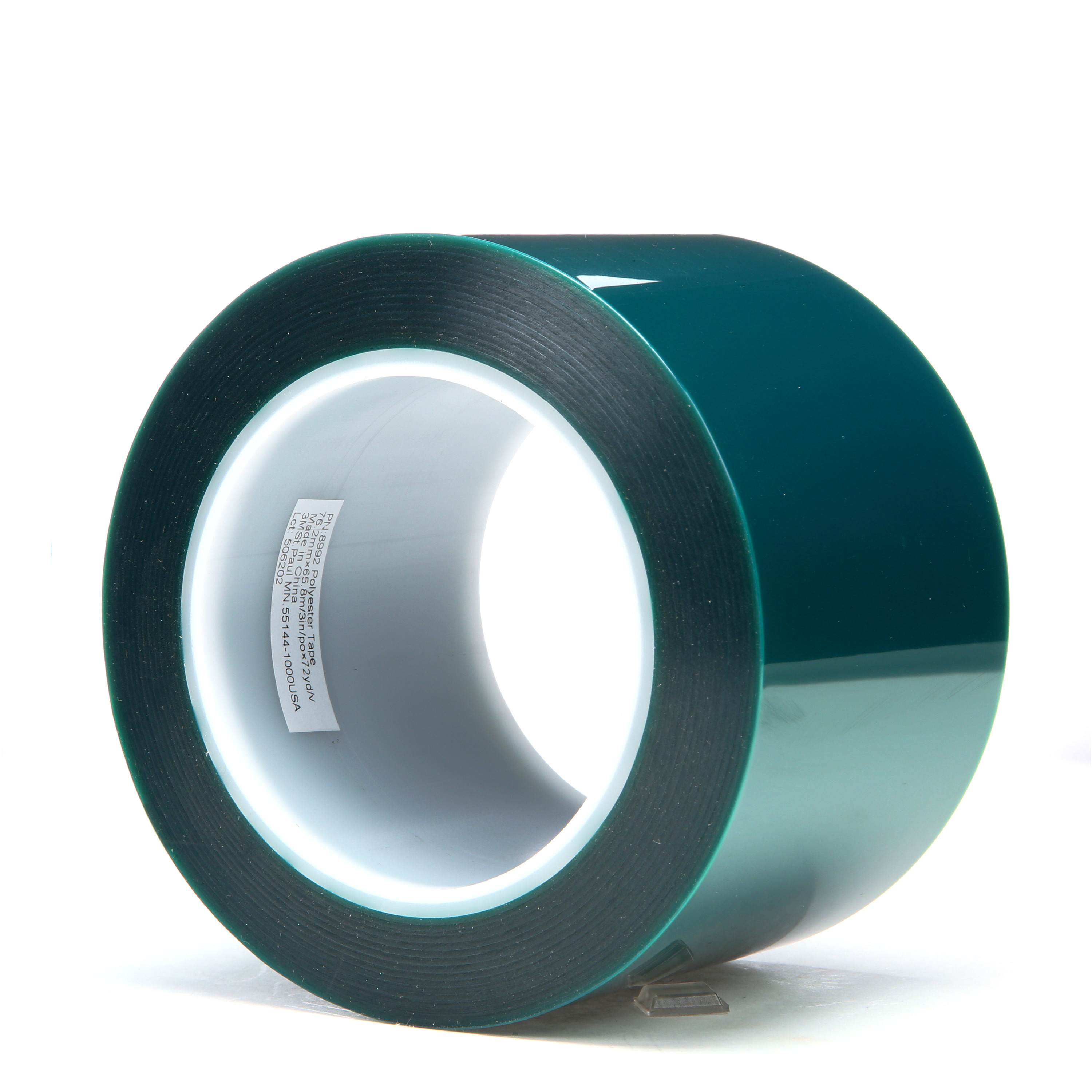 3M™ Polyester Tape 8992, Green, 3 in x 72 yd, 3.2 mil, 12 rolls per case