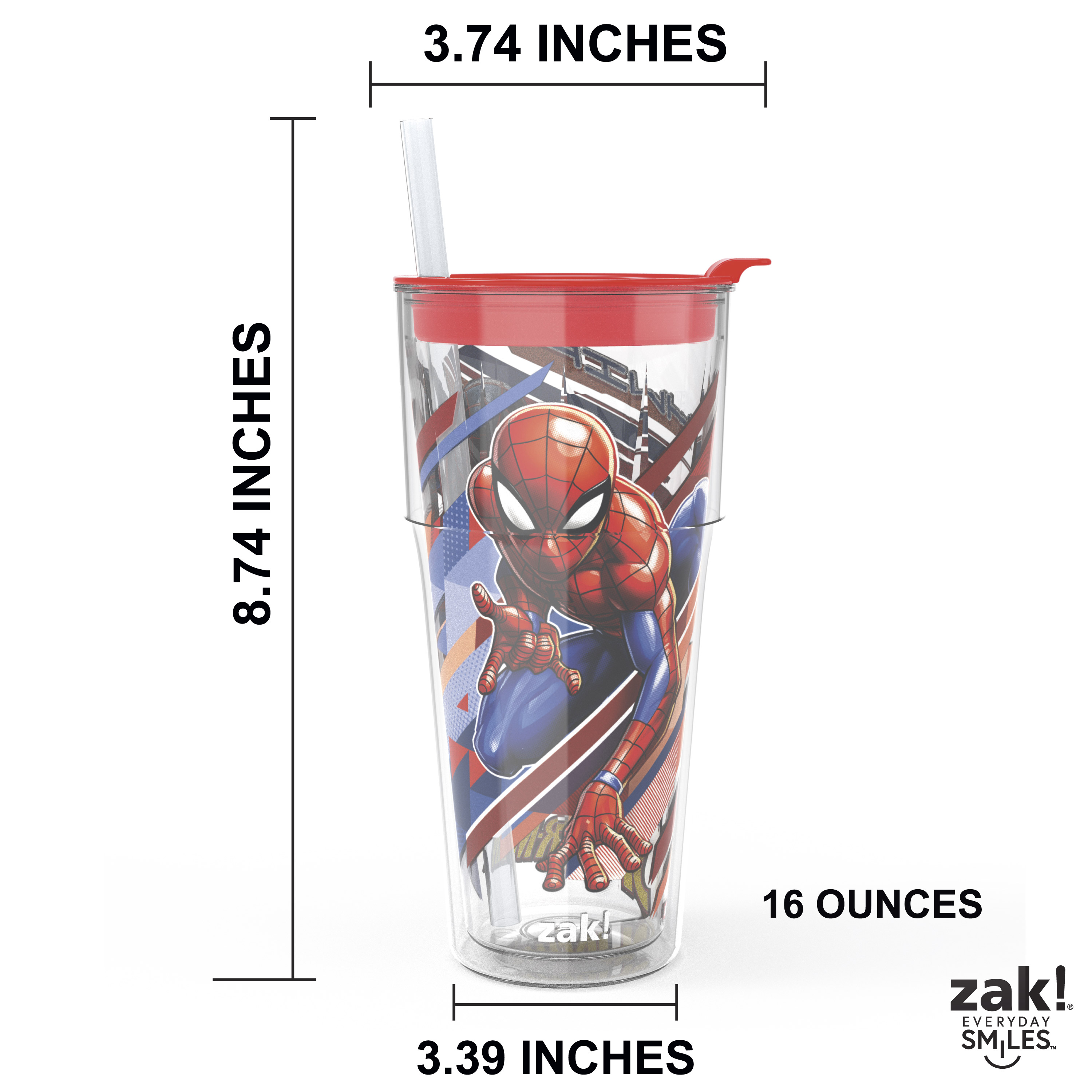 Marvel Comics 16 ounce Insulated Tumbler, Spider-Man slideshow image 8