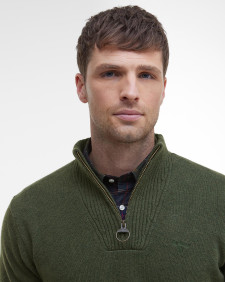 Maglione con mezza zip in lana d'agnello Essential 