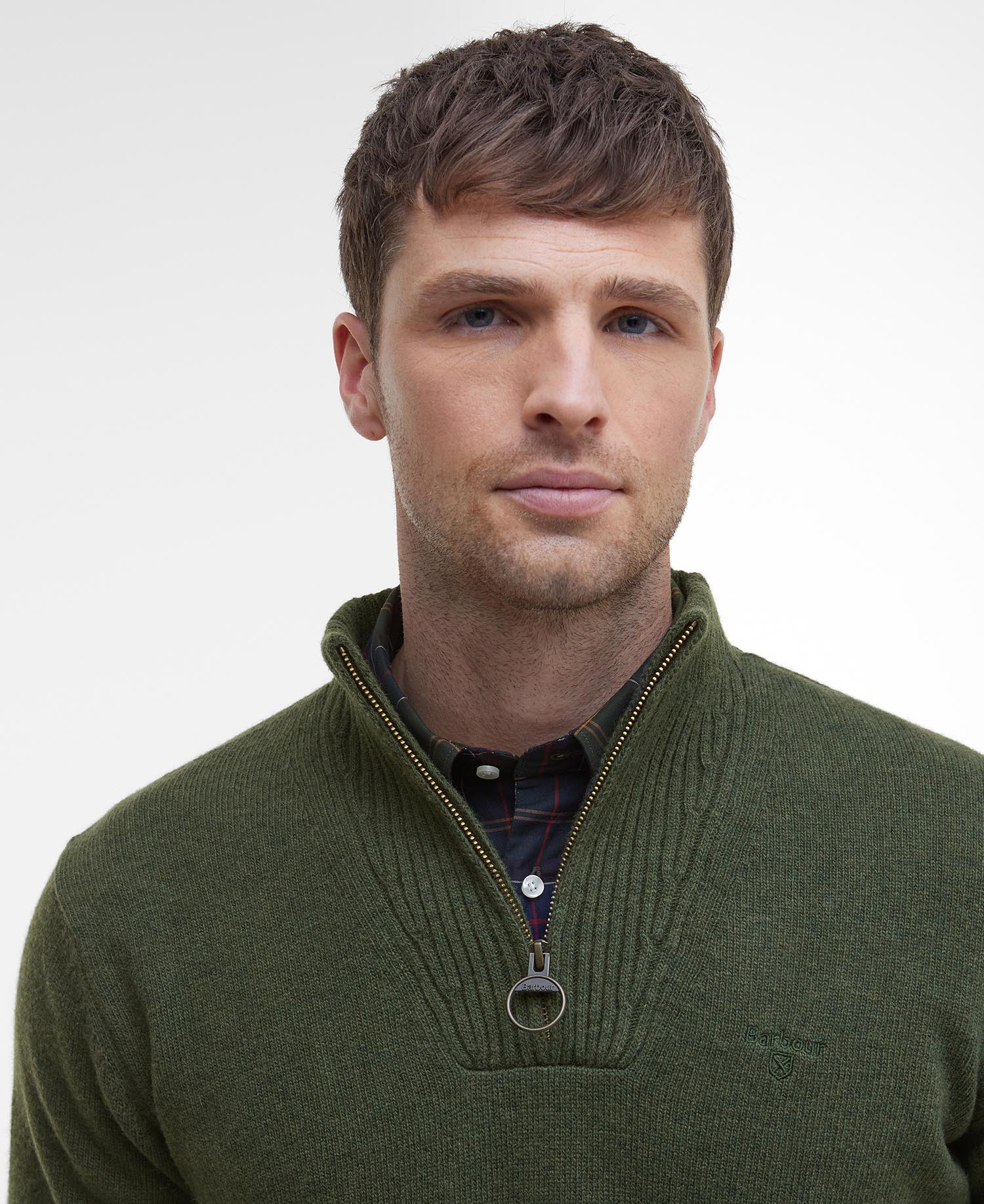 Maglione con mezza zip in lana d'agnello Essential image number 3