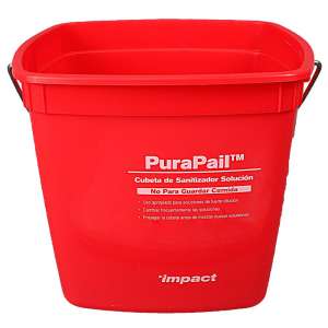 Impact, PuraPail™, "Sanitizing", 3qt, Pail, Red