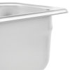 Fourth-size 4-inch-deep Super Pan® heavy-duty stainless steel steam table pan with flat corners