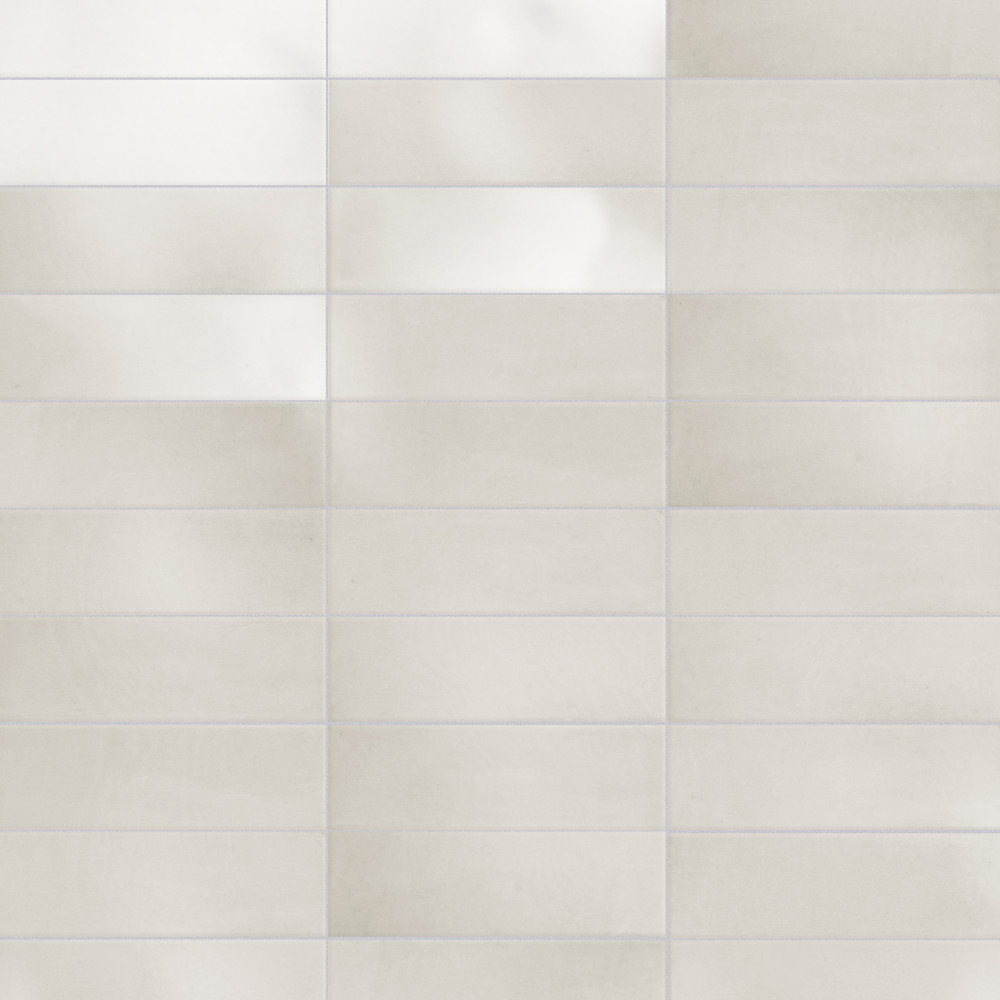 Coco Glossy Cloud White 2 in. x 5-7/8 in. Porcelain Wall Tile