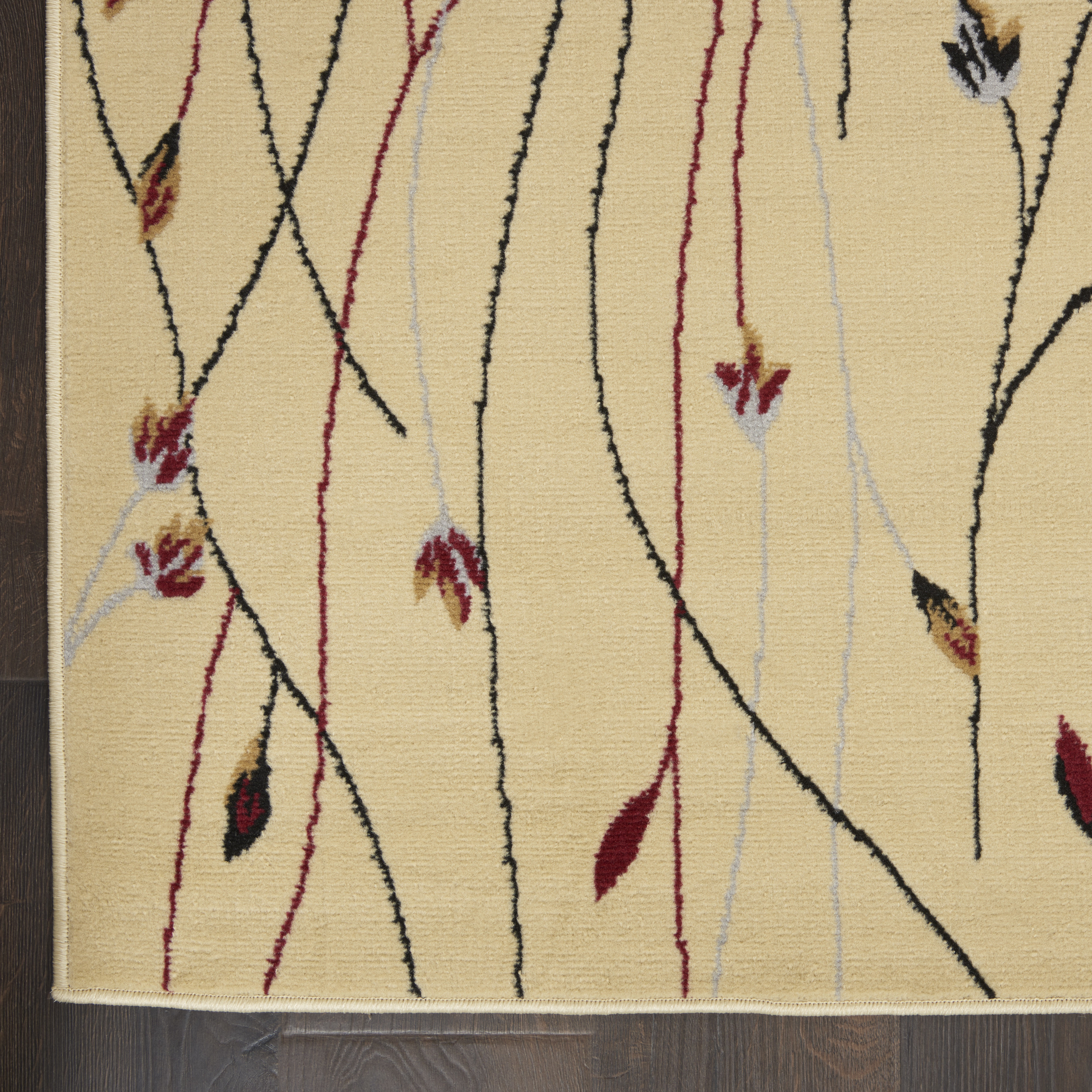 Nourison Grafix 2'3" x 7'6" Cream Contemporary Indoor Rug