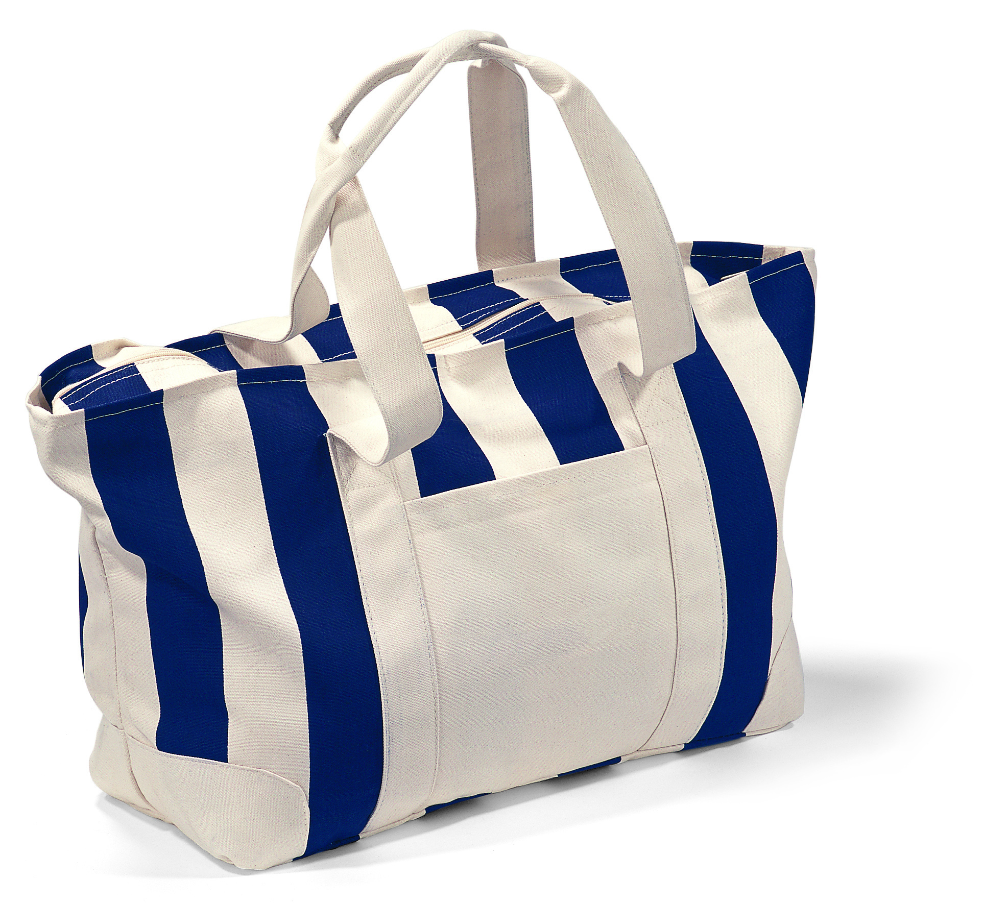 Large Striped Canvas Tote-Gemline