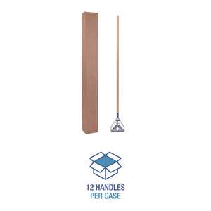 Boardwalk, Quick Change Metal Head Wooden Mop Handle, 62", Natural