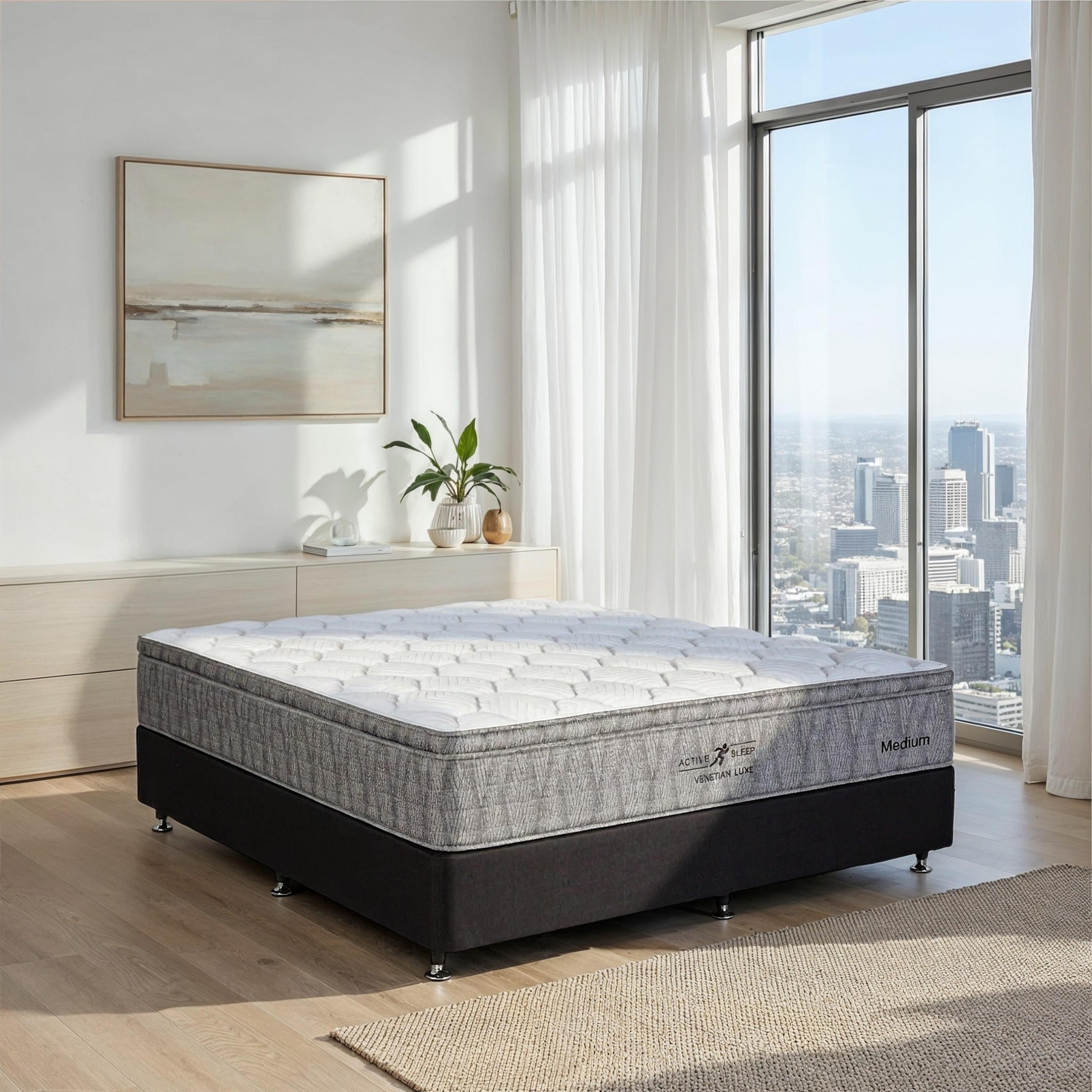 Lifestyle image of the  Active Sleep Venetian Luxe Mattress, Medium from Forty Winks