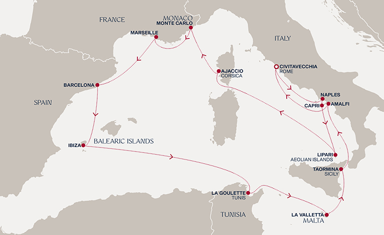 Itinerary map