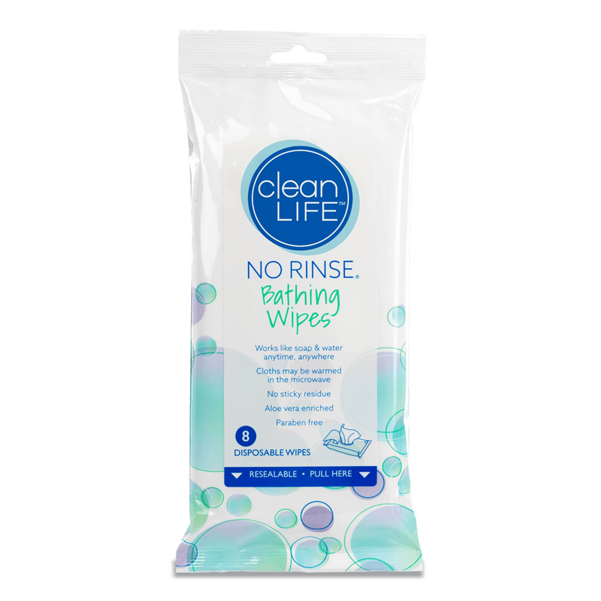 No Rinse® Cleansing & Deodorizing Bath Wipes