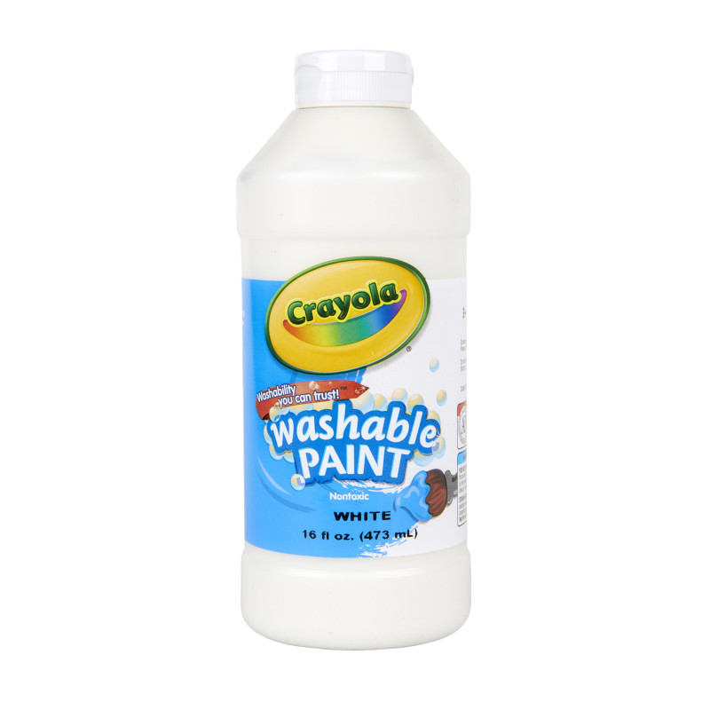 Washable Paint, White, 16 oz.