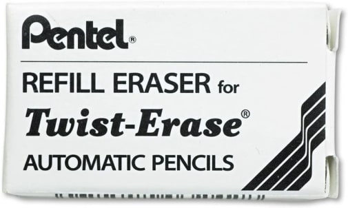 Pentel Twist-Erase III Eraser Refills - 3 in box