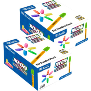 Neon Eraser Caps, 120-Count Boxe, 2-Pack
