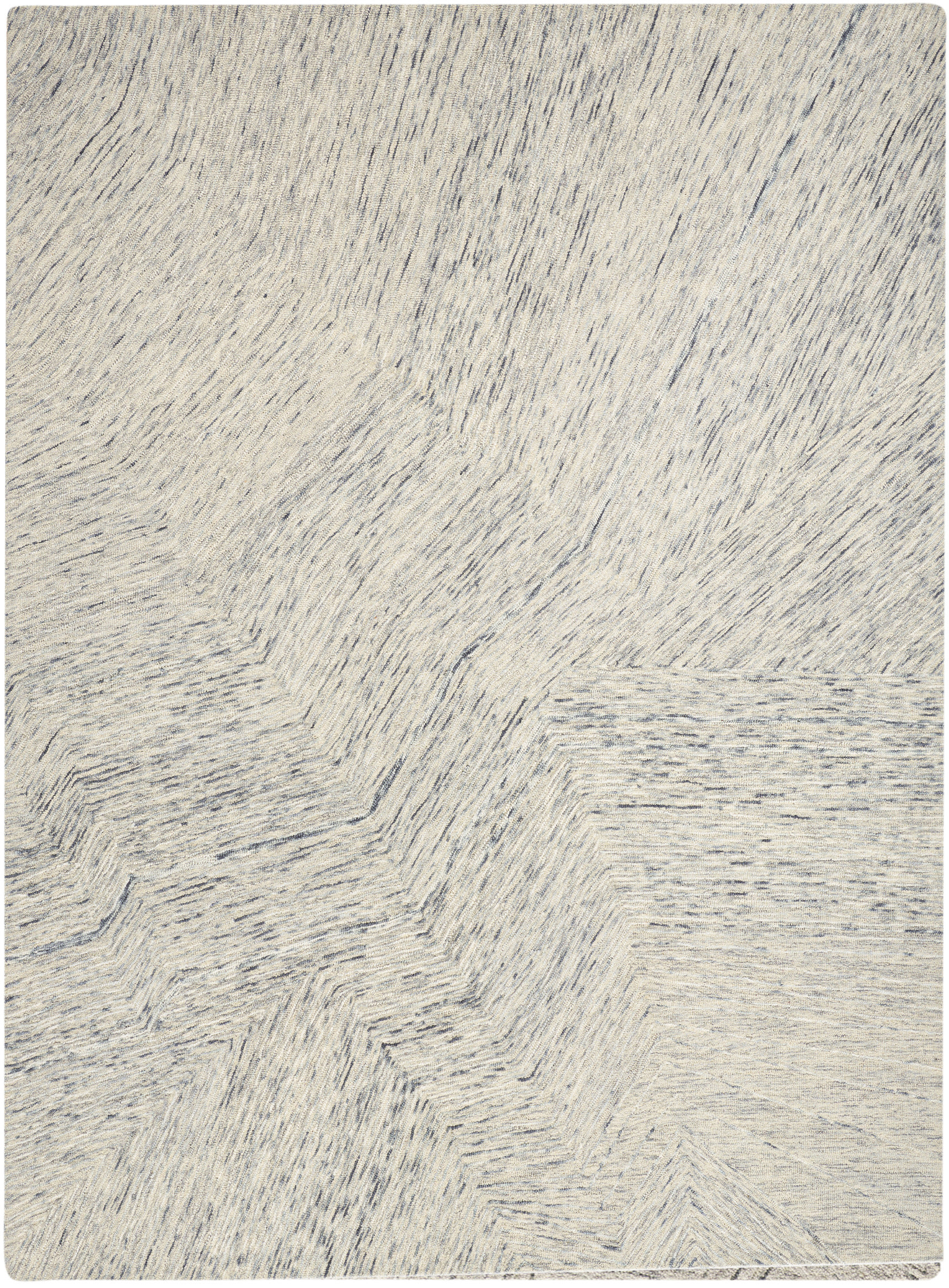 DKNY Pure Angles 5'3" x 7'3" Grey Modern Indoor Rug
