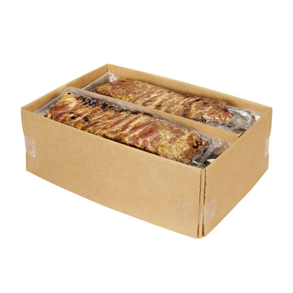 AUSTIN BLUES(r) BBQ St. Louis Style Pork Ribs, 12 pc . C1RM - Front Right Open Case (Hi Res)