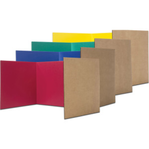 Corrugated Privacy Shield, 18" x 48", Assorted Colors, Pack of 24