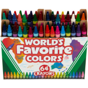 Crayones de colores favoritos del mundo, 64 unidades