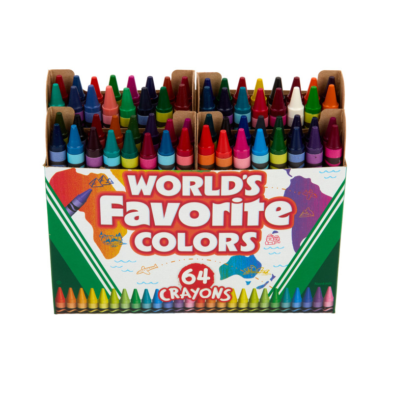 World's Favorite Colors Crayons, 64 Count