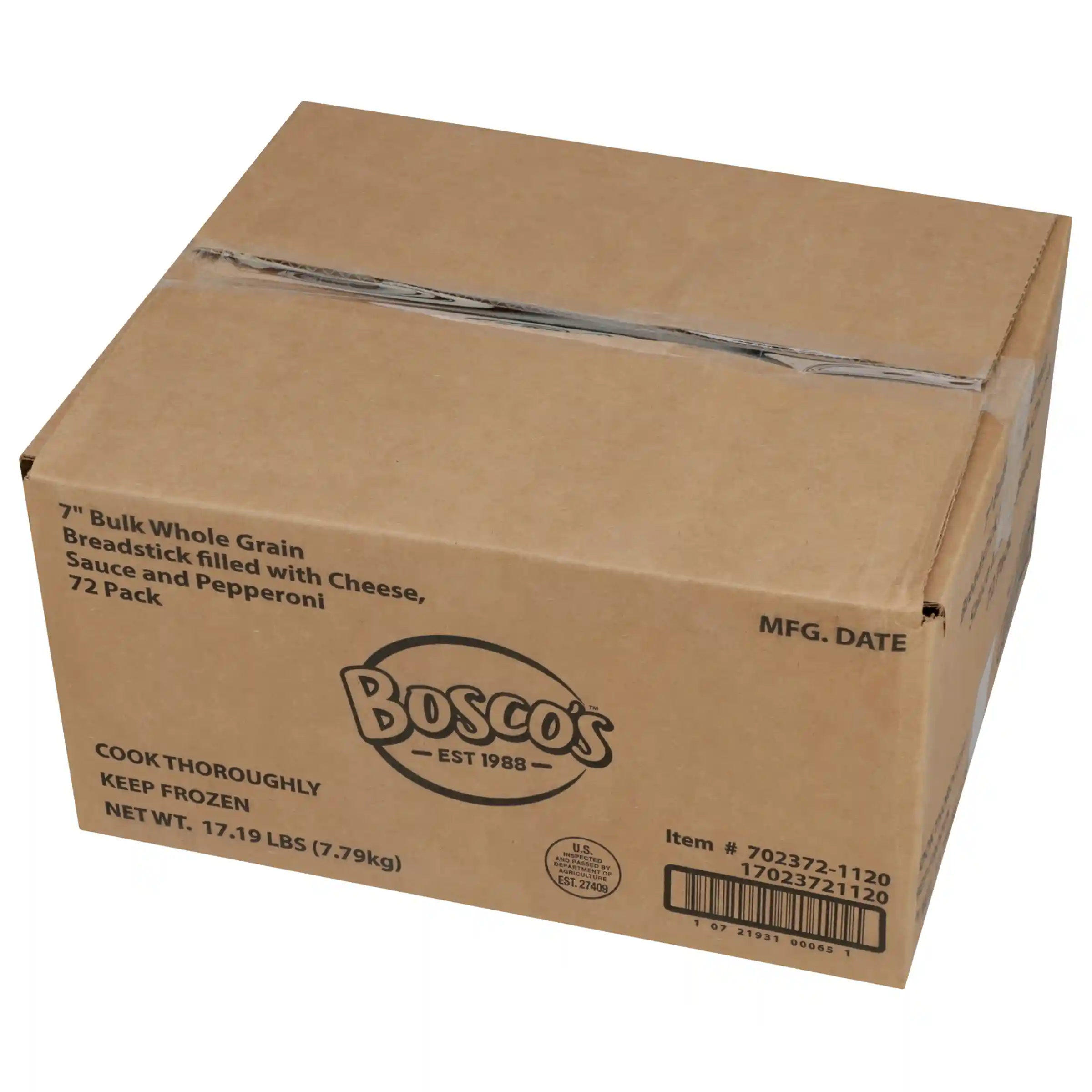 Bosco® 7” Bulk Whole Grain Breadstick filled with Cheese, Sauce and Pepperoni_image_5