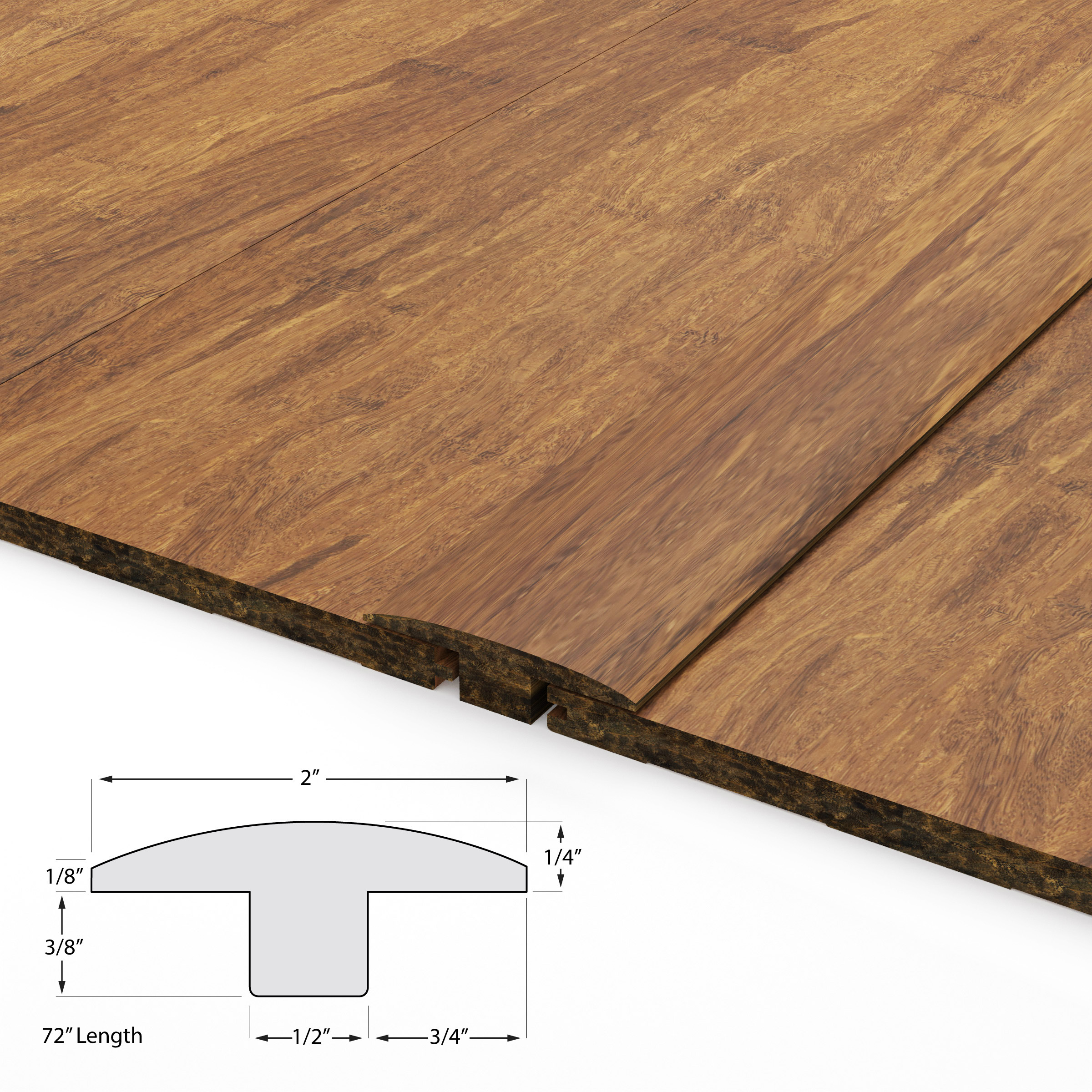 Light Java Click T-Molding 7/16" view 3