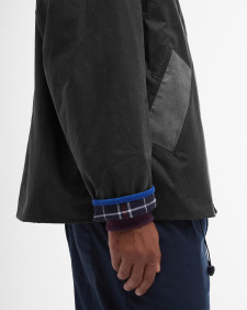 Barbour x Flower Mountain Oversized Transport Waxed Jacket Charcoal