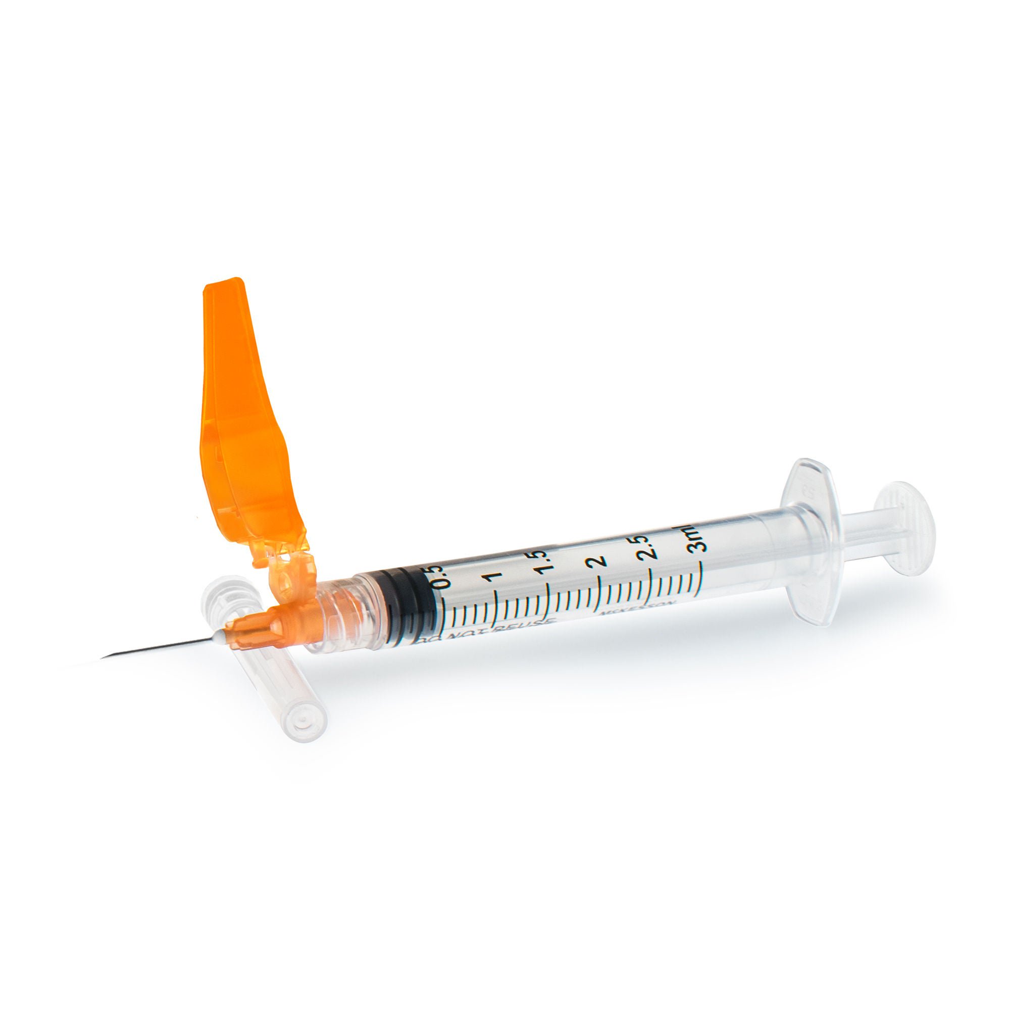 McKesson Prevent® HT Safety 3 mL Hypodermic Syringe, 25 GA, 5/8" Needle Length