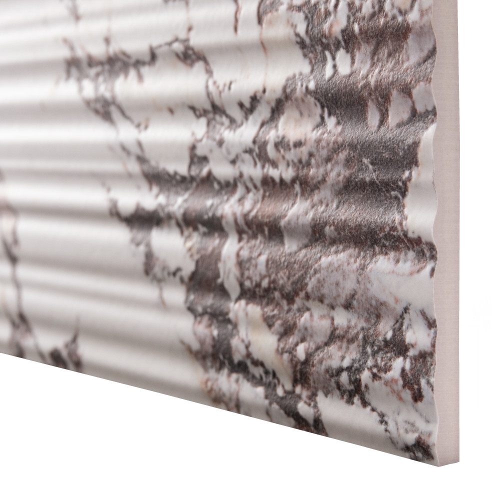 Touche Pleated Deco Rubis 23-1/2 in. x 47-1/8 in. Porcelain Floor and Wall Tile