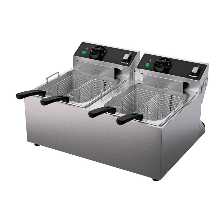 208-240-Volt 10 lb. standard-duty double-well countertop fryer